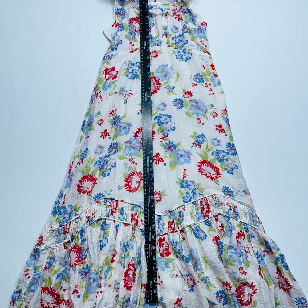 Love Shack Fancy Weslan Midi Dress Cherry Skies Womens Size 4 Lined Cotton Silk - Picture 9 of 15